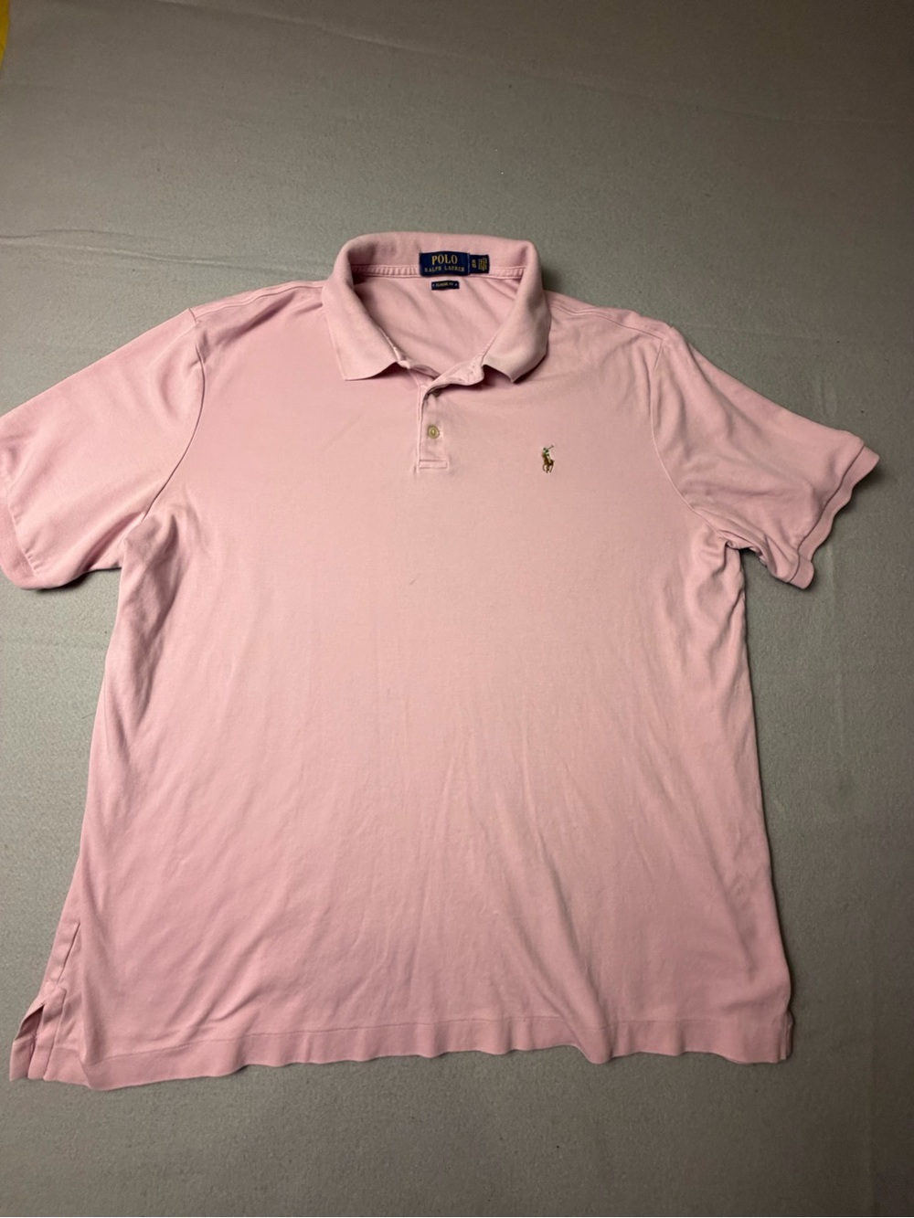 Polo by Ralph Lauren Light Pink Cotton Polo Shirt XL